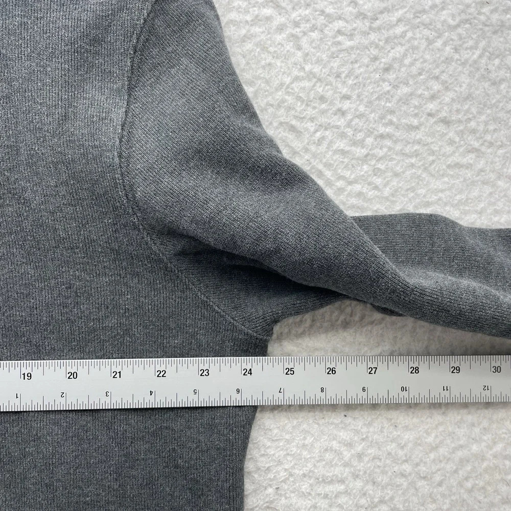 Polo Ralph Lauren Sweater Mens Large Gray 1/4 Zip Pullover Preppy Pony Mock Neck